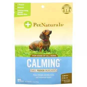 Pet Naturals, успокаивающий, для собак, 30 жевательных таблеток, 1,59 унции (45 г)