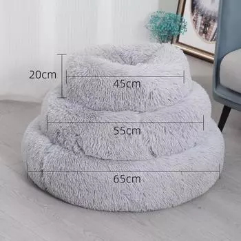 Pet nest four seasons warm thickened kennel deep sleep small dog cat bed plush cat nest M 45 45 20cm