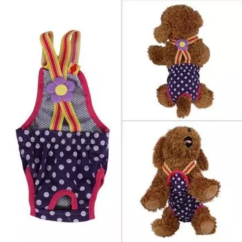 Pet New Dots Женское нижнее белье Гигиенические штаны Одежда для собак Подгузник с подвязками S