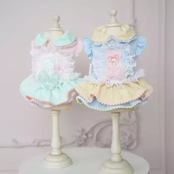 Pet осень и зима новая красочная маленькая сетчатая юбка из кролика ветрозащитное и водонепроницаемое зимнее пальто одежда для собак маленьких собак XS