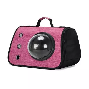 Pet Outing Прозрачный рюкзак для кошек Сумка для домашних животных Складная сумка Сумка для кошек розовый