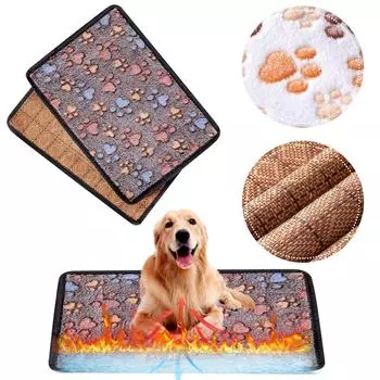 Pet Pad 2 в 1 Pet Pad Коврик для кровати для домашних животных, прочный коврик для маленьких, средних и больших собак и кошек B кофейный