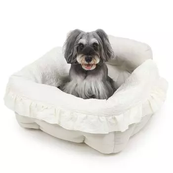 Pet Paradise Dog Drive Bed Flower Jacquard Drive Box Cuddler for Small Dogs Multiple Dogs