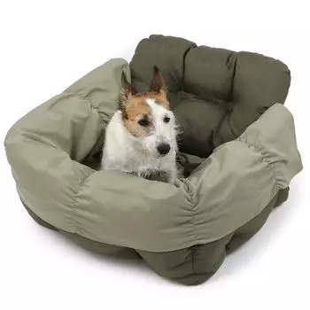 Pet Paradise Dog Drive Bed Khaki Gathered Drive Box Cuddler для маленьких собак для нескольких собак хаки