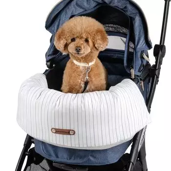 Pet Paradise Dog Pet Cart Summer Cool Touch Cart Cushion Полосатый узор Синий