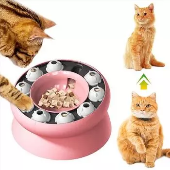 Pet Passion Предотвращение ожирения домашних животных Новая высота шеи Головоломка для развития интеллекта Игрушка-закуска для работы с носом Игрушка-закуска для работы с носом, 1 шт., Розовый
