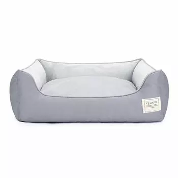 Pet pet для собаки с двусторонним съемным холодным для маленьких и кровать, диван, кошки, кровать, кровать, круглогодичного типа, подушка, чехол, моющийся, мягкий, пушистый, теплый, серый