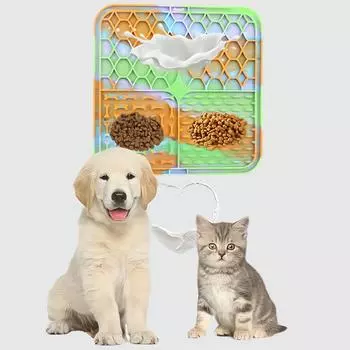 Pet Placemat Cat Slow Feeding Mat Dog Lick Mats Silicone Pets Eating Slowly Food Pad Food Training Cats Dogs Feeding Supplies