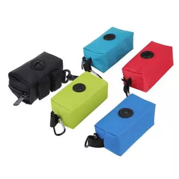 Pet Puppy Cats Pick Up Poop Bag Dispenser Portable Dog Poop Waste Bag Holder Outdoor Pet Supplies Garbage Bags Organizers синий