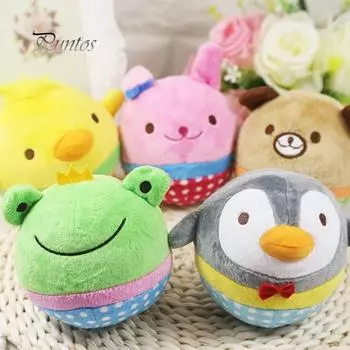 Pet Puppy Chew Play Squeaker Писклявая плюшевая звуковая игрушка для собаки Frog*