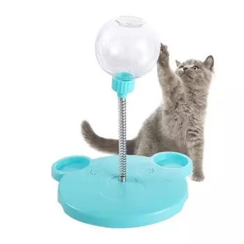 Pet Puzzle Food Leaking Ball Toy Cat Dog Interactive Treat Leaking Toy Kitten Puppy Feeder Fun Animal Products розовый