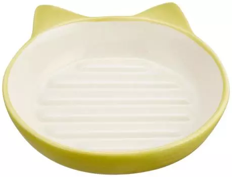 Pet rageous designs cat tableware easy diner cat dish lime green