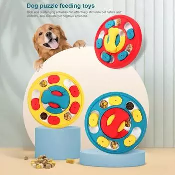 Pet Slow Food Bowl Stable Base Rounded Corners Bright Colors Pet Slow Feeder синий