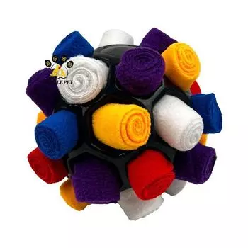 Pet Sniffing Ball Toy Food Leakage Sniffing Ball Molars Relieving Stuffy Toys Interactive Educational Pet Supplies Toys Black Fireworks (60 PCs)