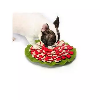 Pet Sniffing Mat Dog Cat Feeding Mat Slow Food Dog Bowl Weight Loss a Pet Product Yellow diameter 45 * high 9cm