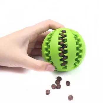 Pet Sof Pet Dog Toys Toy забавная интерактивная эластичная игрушка для жевания собак, мяч для чистки зубов собаки, сверхпрочный резиновый мяч 6cm циан