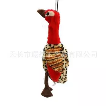 Pet sounding bite-resistant stuffed animal toy non-plush animal three-color empty leather duck чёрный