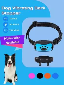 Pet Stop Barker Stop Barker для успокоения собак. Ультразвуковой аккумуляторный вибрационный автоматический дрессировщик собак. чёрный