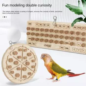 Pet Supplies Block Bird Toy Bird Pecking Cork Toy Parakeets Cages Perches