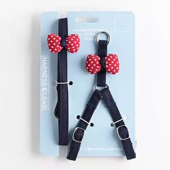 Pet supplies Bow dog leash Milk dog Small dog Puppy special chest strap S