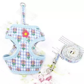 Pet Supplies Cat Dog Traction Rope Small Dog Vest Chest Strap Set S