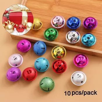 Pet Supplies Christmas Pendant Christmas Tree Decor Bright Iron Jingle Matte Bells Drop Ornaments Bright blue