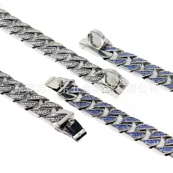 Pet Supplies Cuban Dog Collar Stainless Steel Rose Gold Dog Chain Neck Ring Metal Coarse Chain Dog Collar 30cm золотой