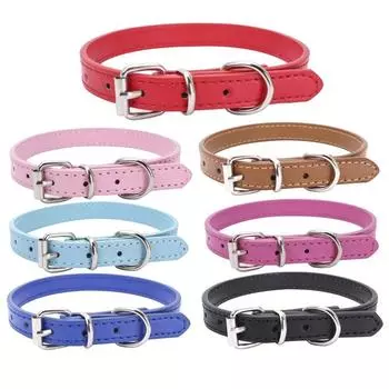 Pet Supplies Dog Collar Alloy Buckle Dog Chain Cat Necklace Size Adjustable for Small and Medium-sized Dog Collars Dog Supplies XXS 30x1.0CM красный