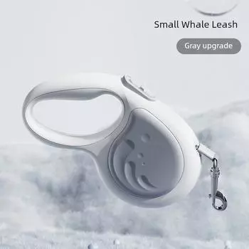 Pet Supplies Dog Hand Holding Rope 5M Automatic Retractable Cat Traction Pet Rope Dog Rope Dog Chain Dog Rope 3M traction rope ^# Small Whale Leash-Grey-^