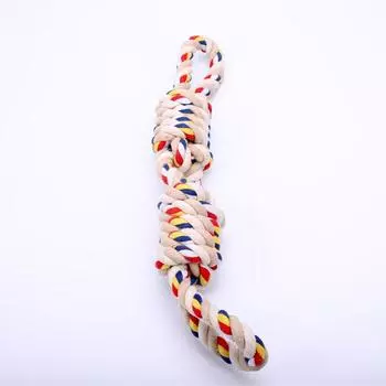 Pet Supplies Dog Rope Chew Toy Outdoor Training Playing Dogs Toys Clean Molar Durable Braided Rope Toy 40cm