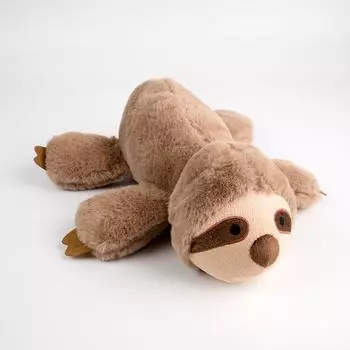 Pet Supplies Dog Sound Stuffed Toy Molar Bite Accompany Soothing Stuffy Cute Monkey Raccoon Toy Light brown sloth(Gnawing sound)