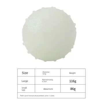 Pet Supplies Dog Toys Solid Ball TPR Luminous Rubber Bouncy Ball Golden Retriever Bite Resistance Training Interactive Dog Toys 6cm paragraph