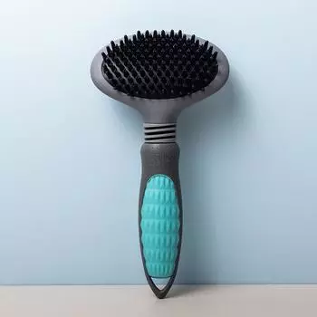 Pet Supplies New Hair Removal Dog Cleaning Beauty Soft Silicone Hair Removal Cat Comb Hair Removal Dog Comb 20.5 * 10.5cm 108g green