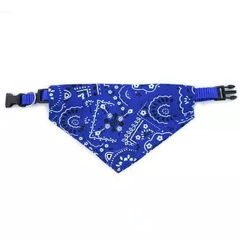 Pet Supplies Pet s Saliva Towel Print Pet Dog Collar Cat Triangular Binder Collar Pet Triangular Scarf Triangular Binder S-small 1.50 kg-4.00 kg Blue