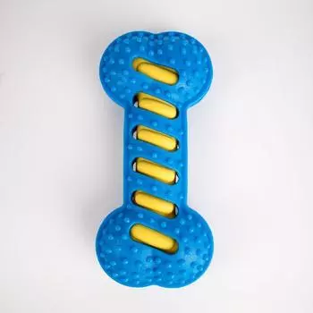 Pet Supplies Sound Bone Dog Toy Molar Long Lasting Interactive Medium Large Dog Golden Retriever Labrador Toy TPR vocal bone Blue