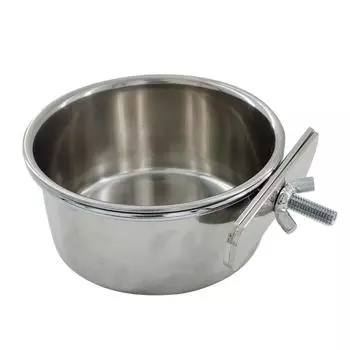 Pet Supplies Stainless Steel Feeding Cup Hanging Bowl Bird Supplies Cage Accessories Bird Feeder XL