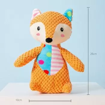 Pet Supplies Stuffed Toy Bite Octopus Toy Seahorse Bends and Hitches Sound Toy Interactive Teddy Dog Bite-Resistant Long-tailed fox