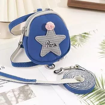 Pet teddy puppy dog cat out cat backpack chest strap leash walking dog supplies S (bust 25-35cm)