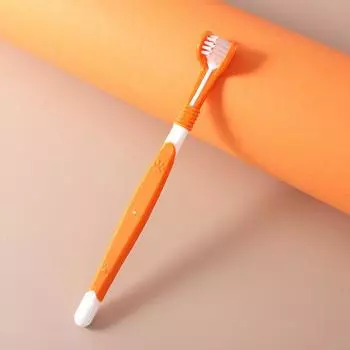 Pet Toothbrush, Dog Toothbrush, Cat Toothbrush, Cat and Dog Oral Cleaning Products, Three Head Toothbrush