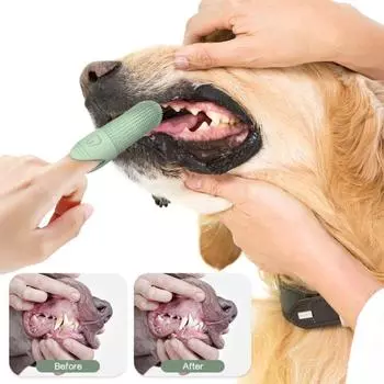 Pet toothbrush, finger toothbrush, silicone, cat and dog toothbrush, pet teeth, dog teeth care finger cots