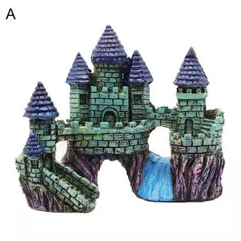 Pet Town Смола Моделирование Замок Модель Аквариум Украшение Пейзаж Орнамент B