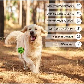 Pet Toy Cat Dog Interactive Elastic Ball Dog Chew Toy Tooth Cleaning Dog Bite Toy Grinding Tooth Cleaning Tooth Leakage Device sphere S 5cm