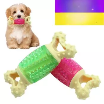 Pet Toy Dog Barking Dog Bone Leaking Food Chewing and Grinding Teeth Making Sounds Self-pleasure Toy 14.5*5cm
