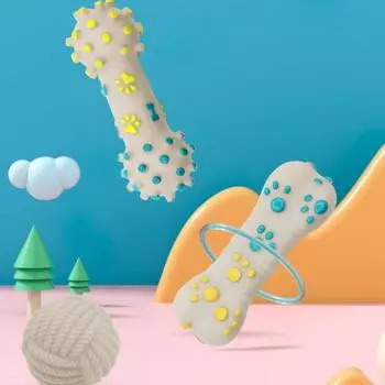 Pet Toy for Dogs Bone Thunder Ball Shape Dog Toys Interaction Vocalizable Puppy Toys Molar Pets Dogs Accessories Supplies