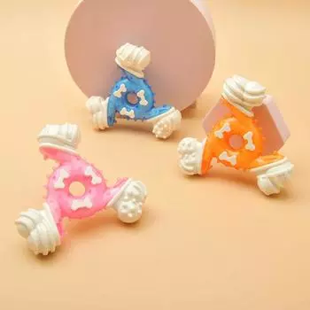 Pet Toy Triangle Bone Grinding Teeth, Durable, Clean Teeth, and Bite Glue Training for Dogs Biting Toys as a Relieving Tool синий