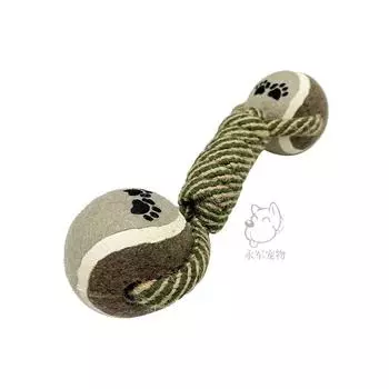 Pet Toys Dog Cotton Rope Knot Toys Weaving Dumbbells Tennis Grinding Teeth Biting Rope Dog Toys Ball Supplies 23*7.5CM