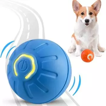 Pet toys Gravity Electric Amusement Pet Ball Smart Bouncing Ball For Dogs and Cats синий