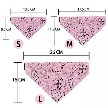 Pet Triangle Scarf Collar with D-Ring Cute Cat Bibs Triangular Necktie Dog Saliva Towel Pet Supplies S чёрный