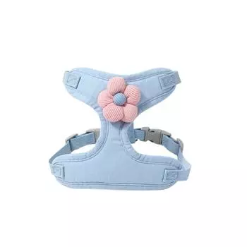 Pet vest, leash, dog cartoon three-dimensional accessories, teddy walking dog rope, cat going out to prevent breaking free from chest and back XS (1-3 kg)