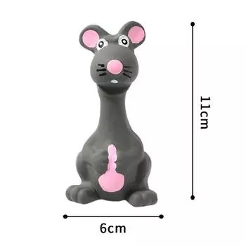 Pet voice toy latex gray mouse grinding teeth cleaning dog toy latex voice toy